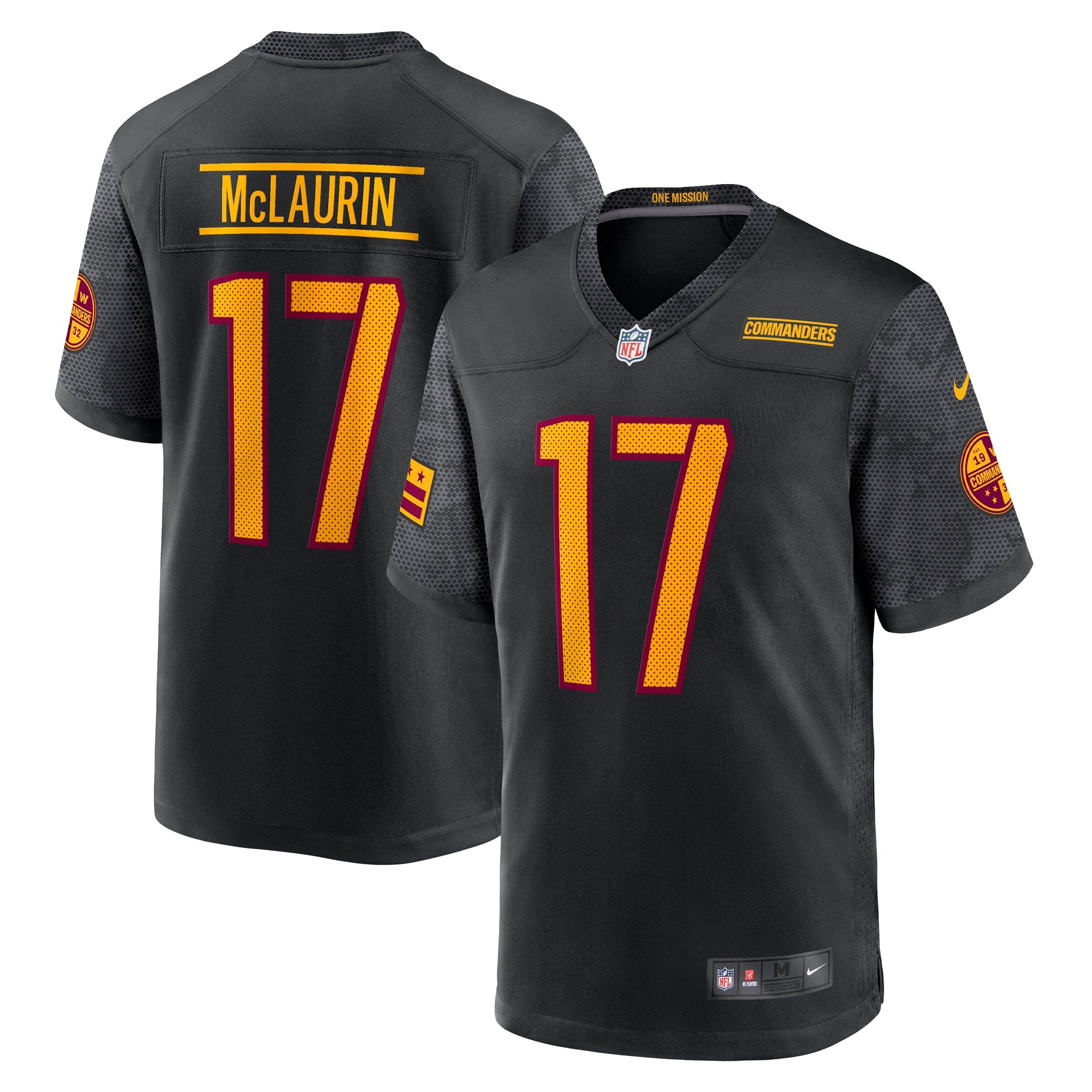 Terry McLaurin Washington Commanders Nike Alternate Game Jersey   Black
