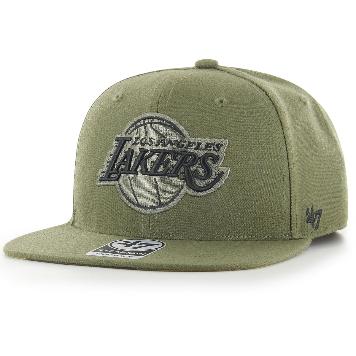 Los Angeles Lakers '47 Ballpark Camo Captain Snapback Hat - Olive