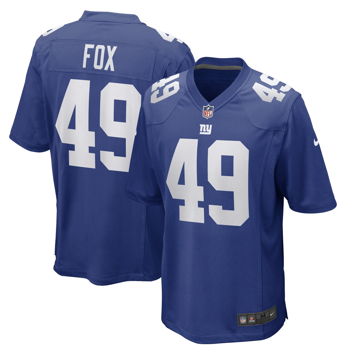 Tomon Fox New York Giants Nike Game Player Jersey Royal