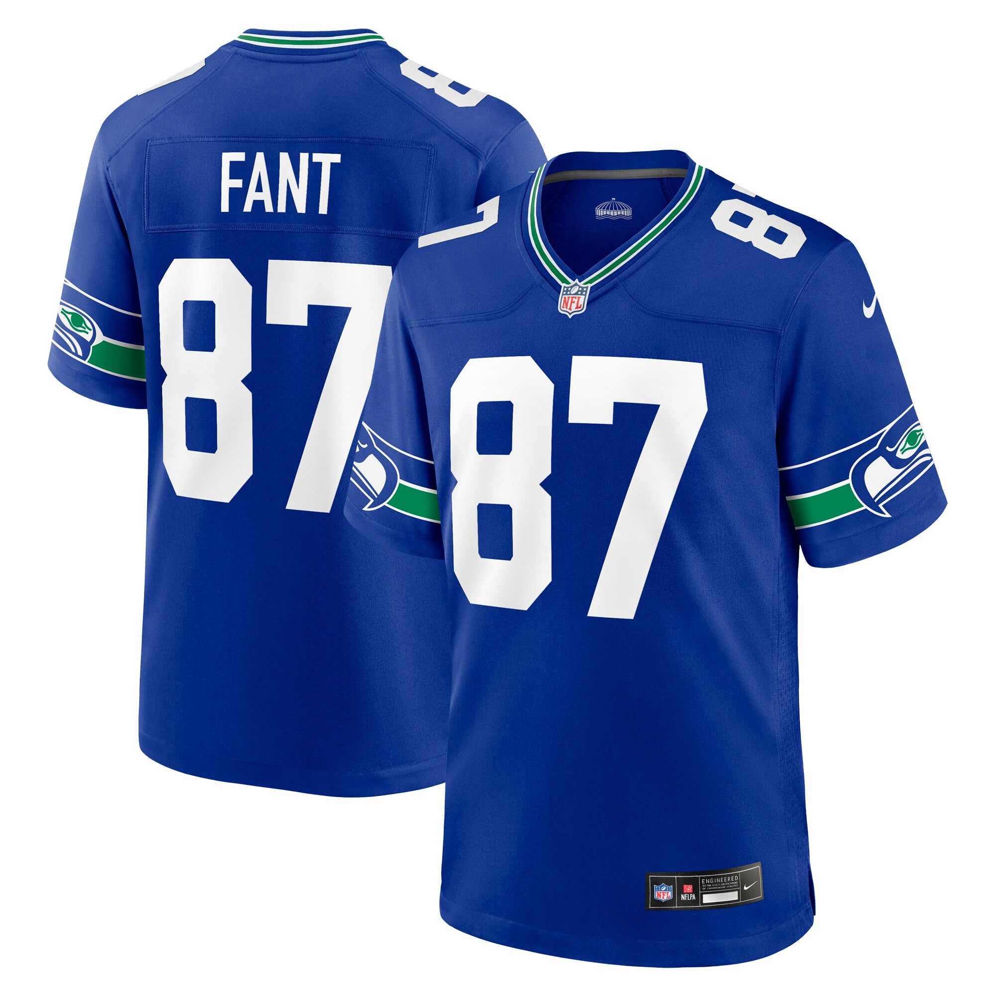Noah Fant Seattle Seahawks Nike Throwback Player Game Jersey Royal