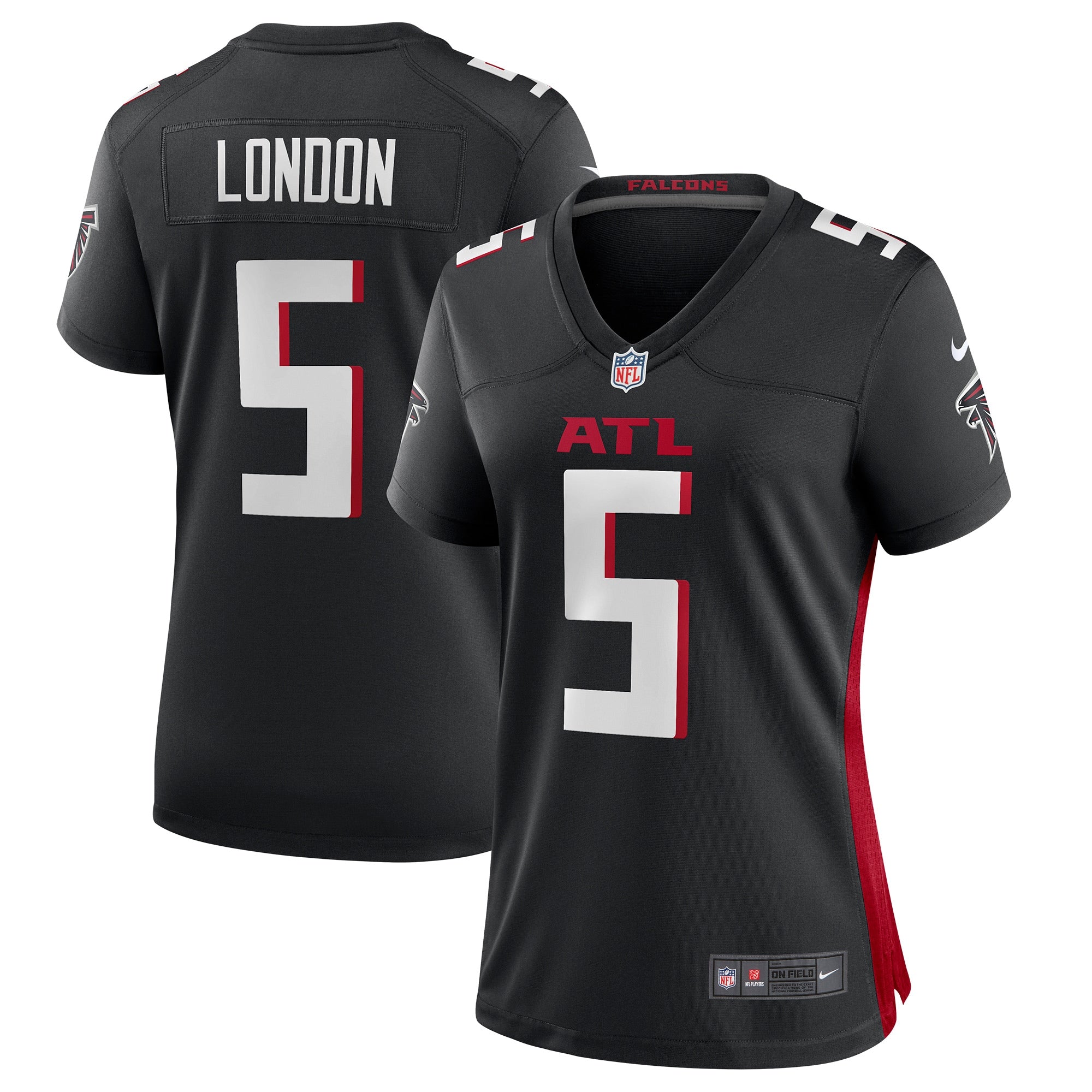 Drake London Atlanta Falcons Nike Women s Player Game Jersey   Black