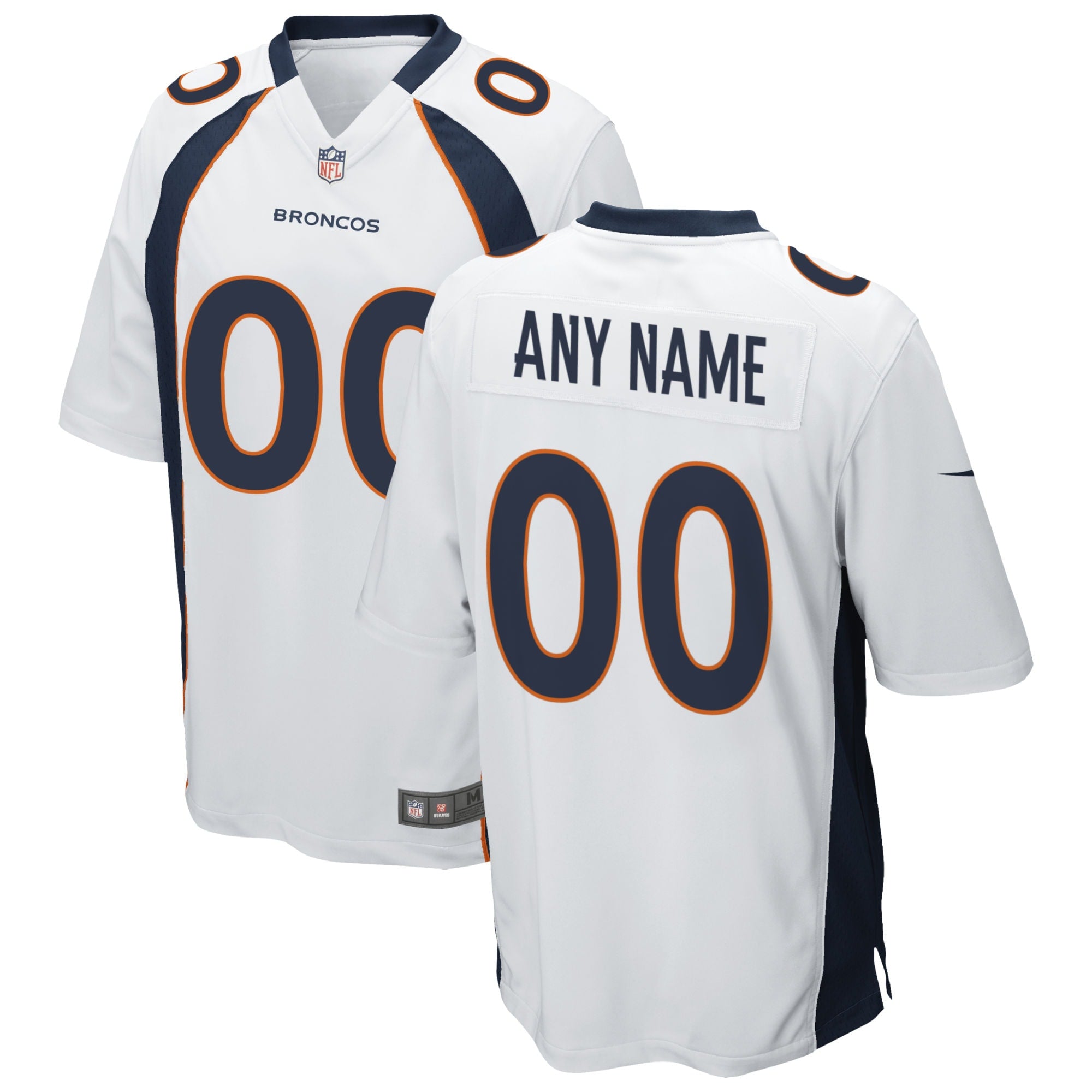 Denver Broncos Nike Custom Game Jersey   White