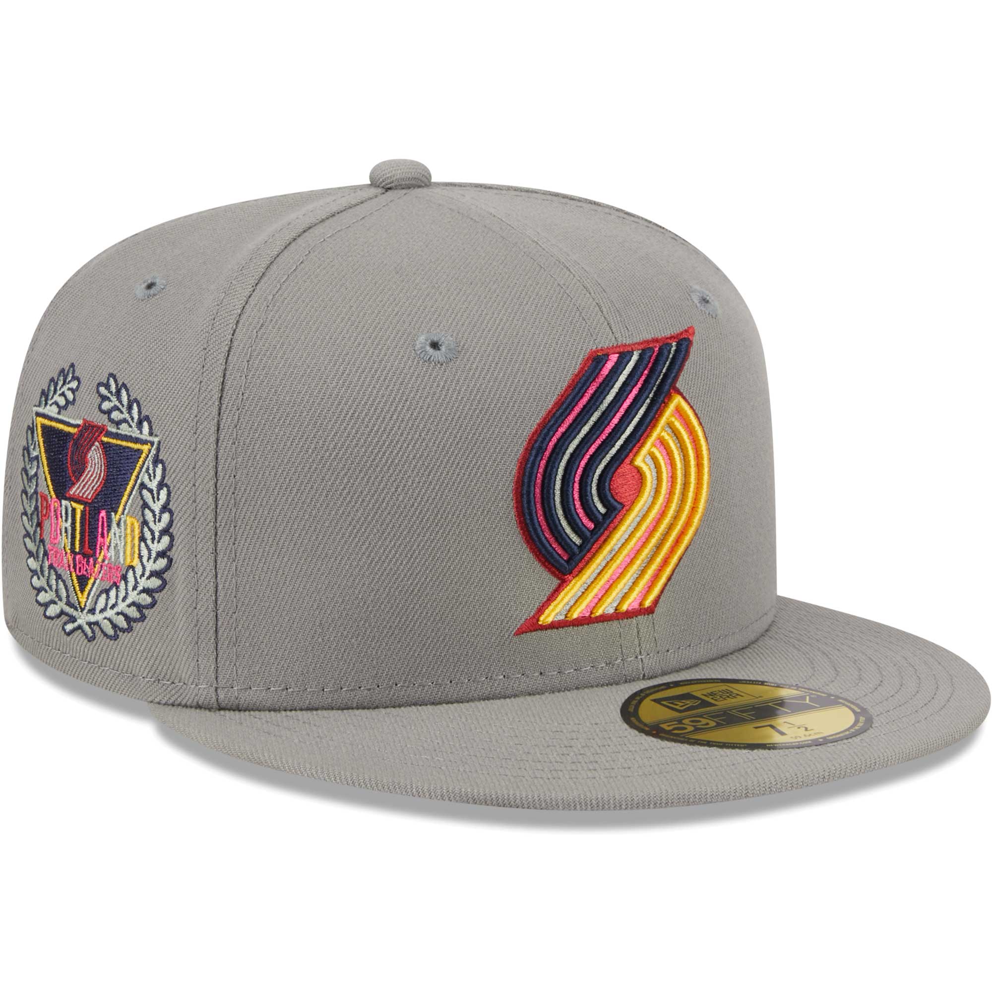 Portland Trail Blazers New Era Color Pack 59FIFTY Fitted Hat - Gray