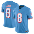 Men s Tennessee Titans Will Levis Light Blue 2023 Vapor Limited Throwback Stitched Jerseys