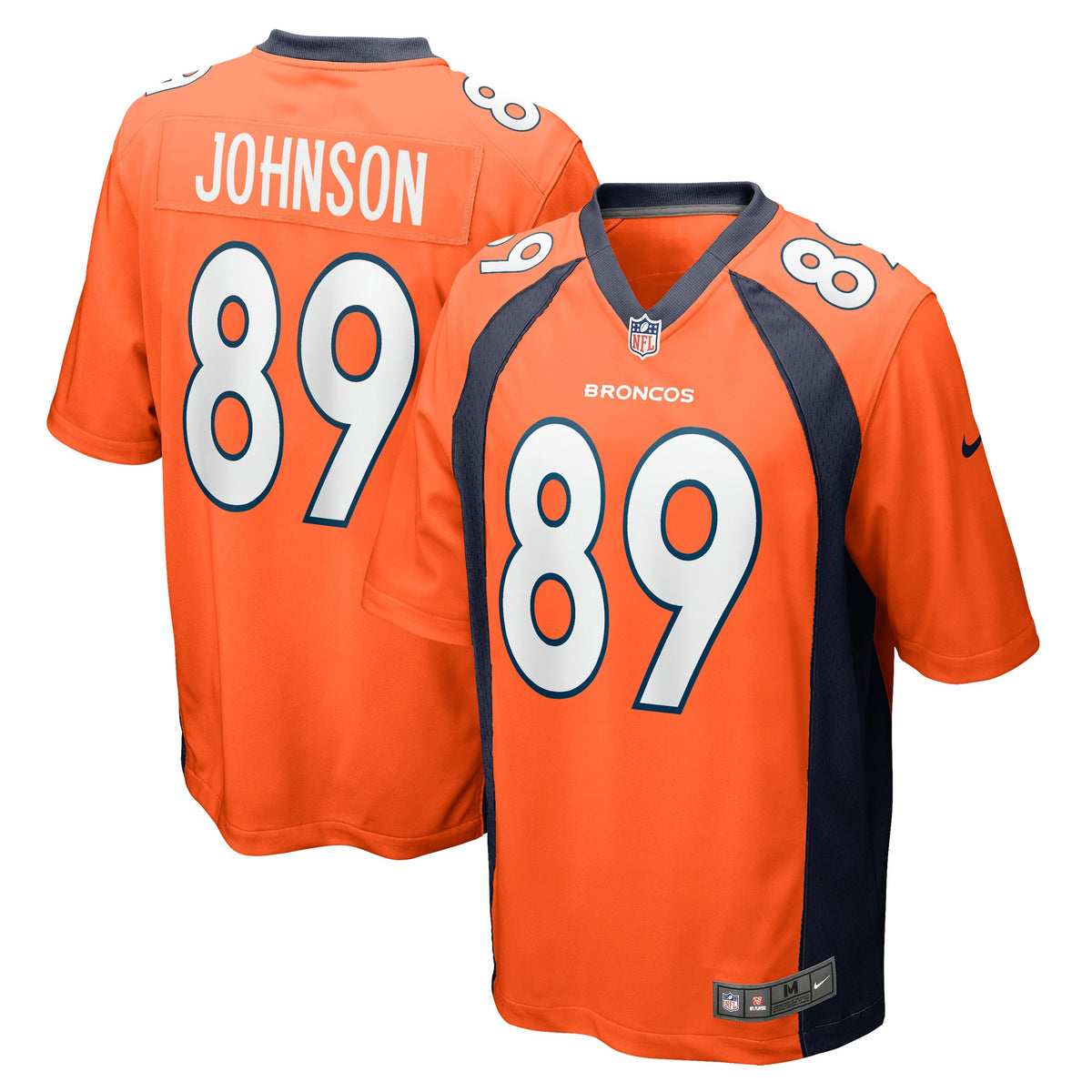 Brandon Johnson Denver Broncos Nike Game Player Jersey   Orange