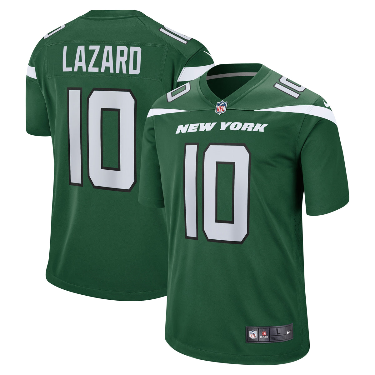 Allen Lazard New York Jets Nike Game Player Jersey   Gotham Green