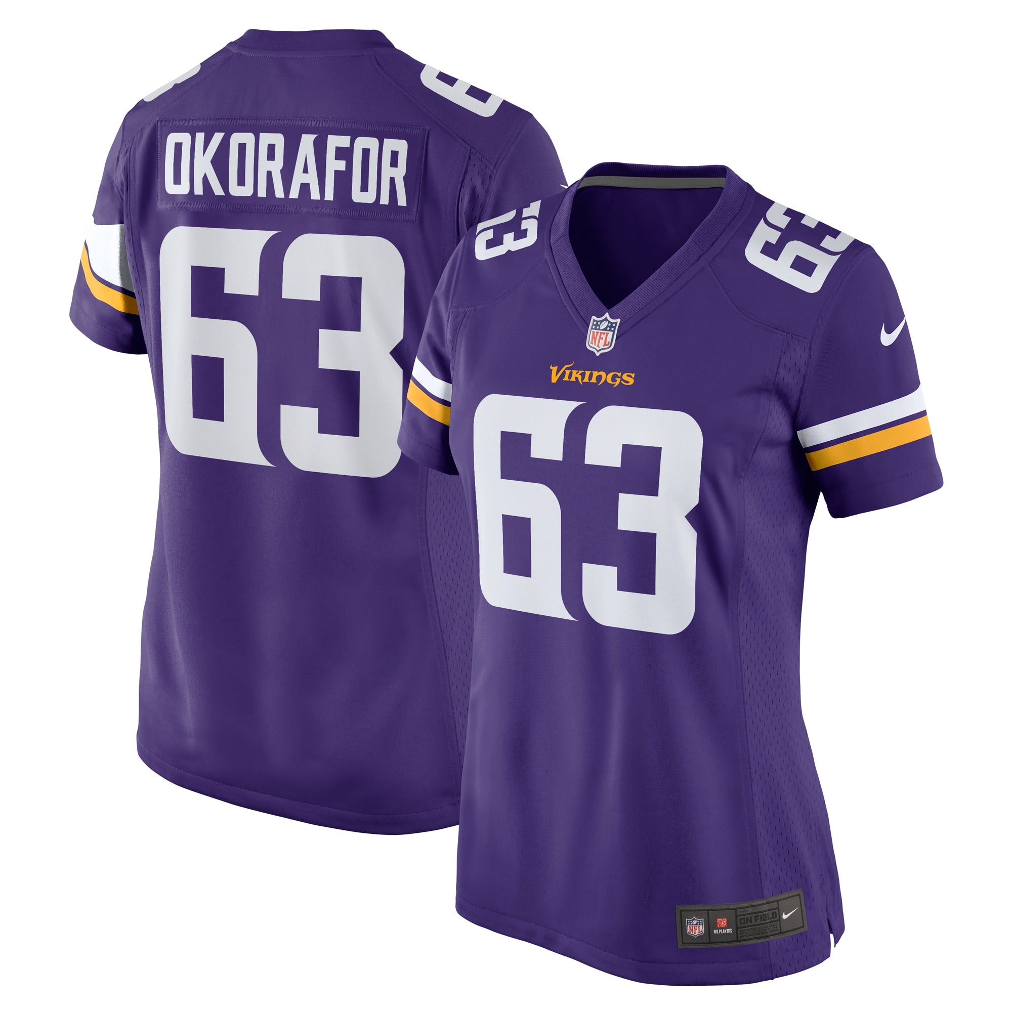 Chim Okorafor Minnesota Vikings Nike Women s Team Game Jersey   Purple