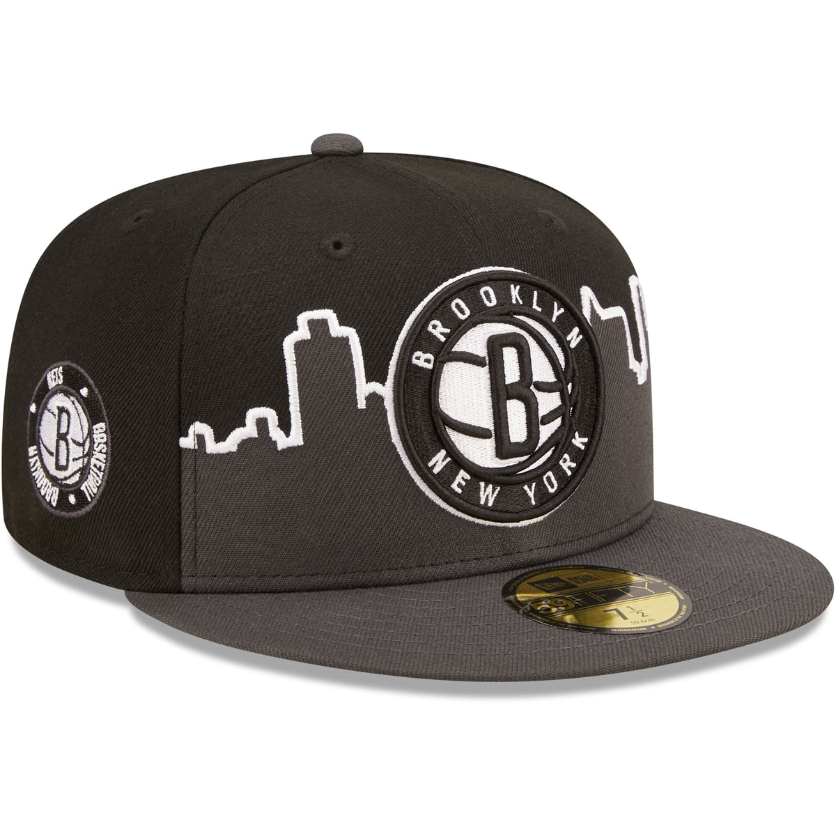Brooklyn Nets New Era 2022 Tip-Off 59FIFTY Fitted Hat - Charcoal/Black