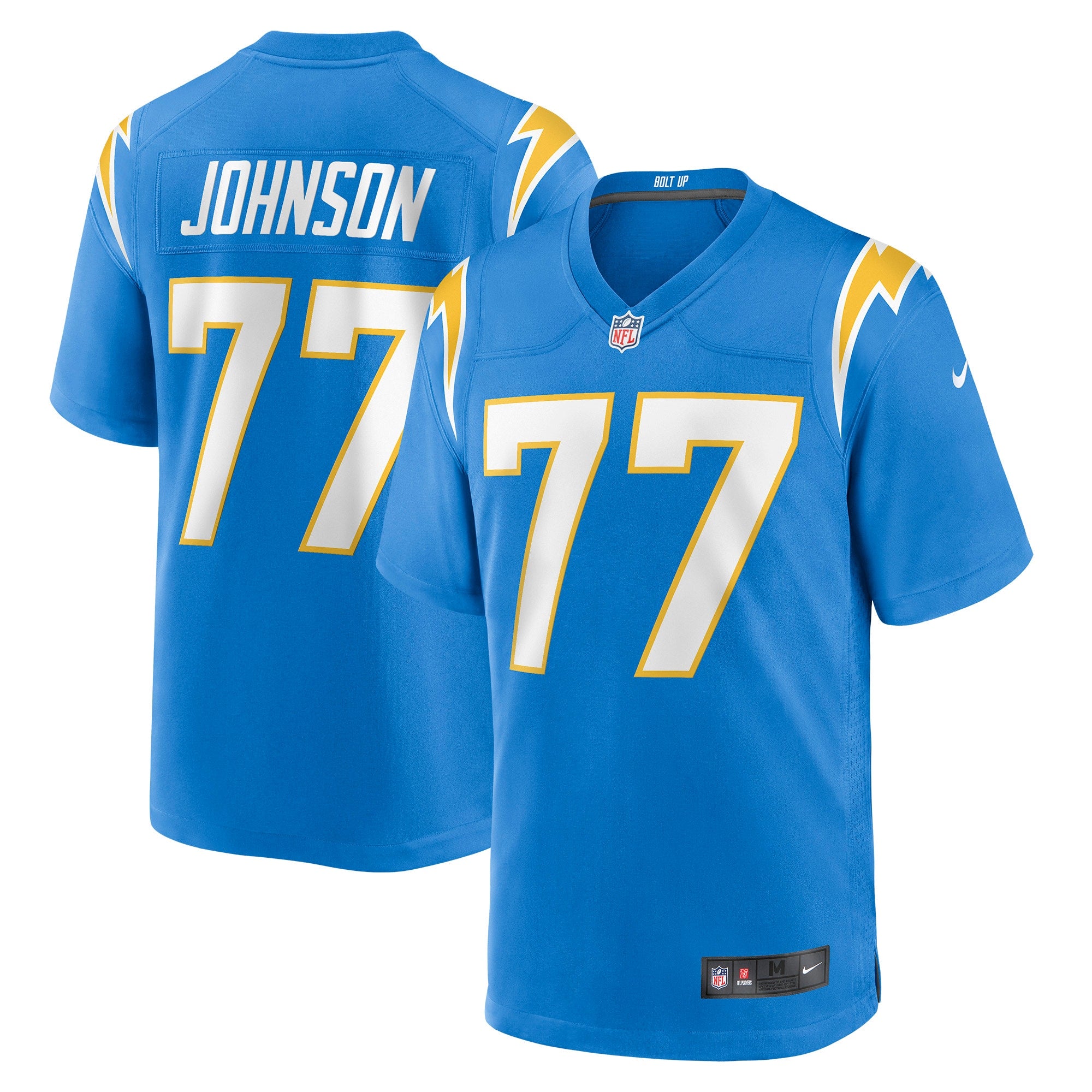 Zion Johnson Los Angeles Chargers Nike Player Game Jersey   Powder Blue