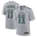 Men s Nike A.J. Brown Gray Philadelphia Eagles Atmosphere Fashion Game Jersey