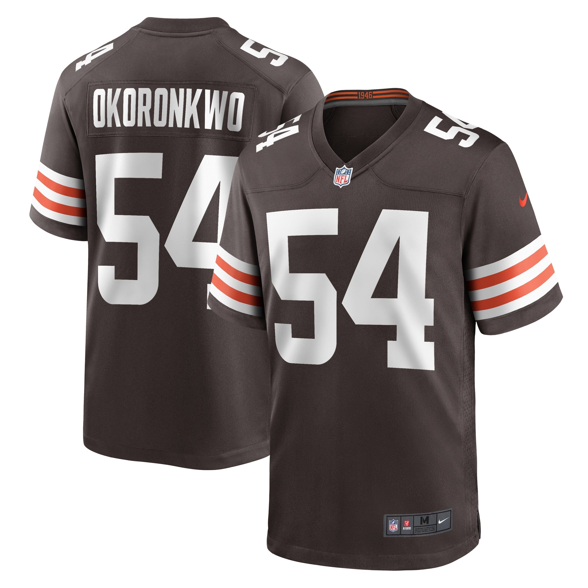 Ogbonnia Okoronkwo Cleveland Browns Nike Game Player Jersey   Brown