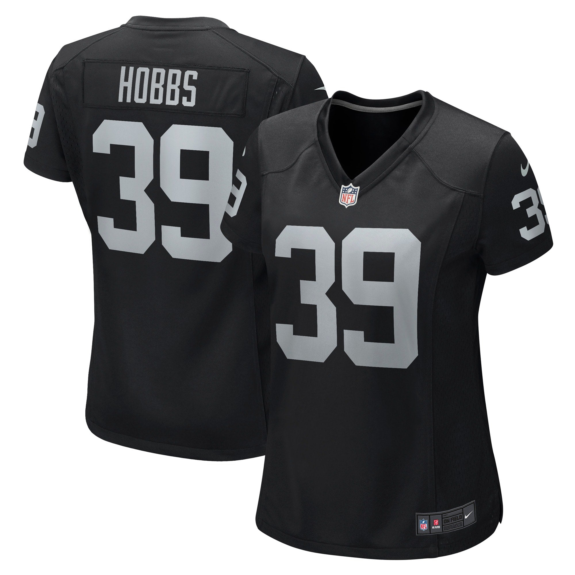 Nate Hobbs Las Vegas Raiders Nike Women s Game Jersey   Black