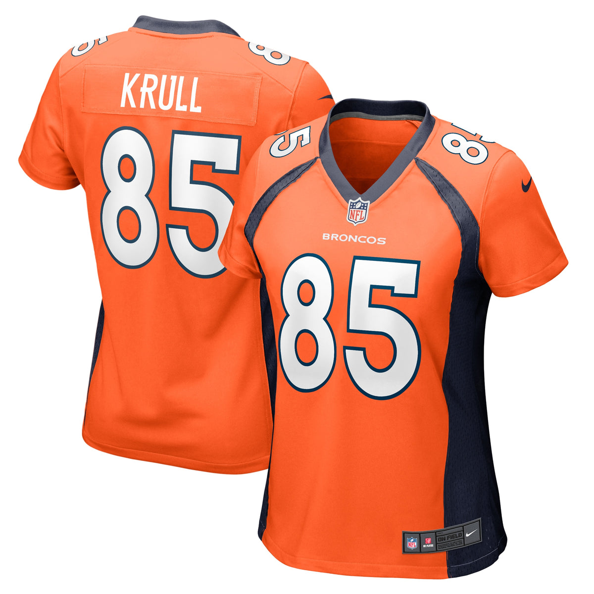 Lucas Krull Denver Broncos Nike Women s Team Game Jersey    Orange