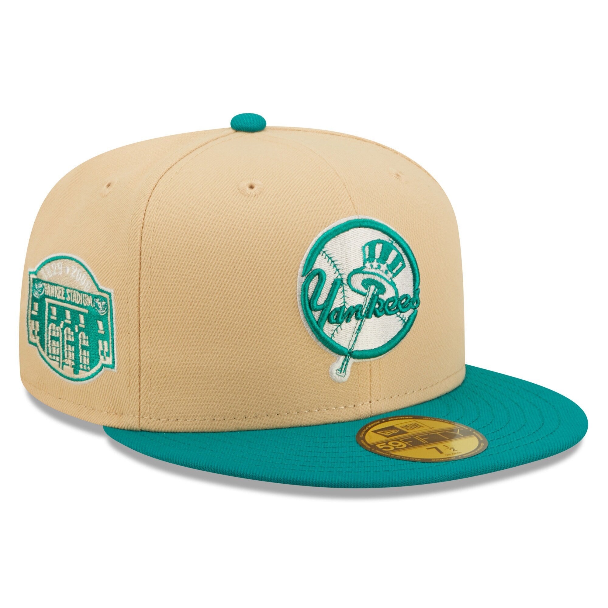 New York Yankees New Era Mango Forest 59FIFTY fitted hat - Natural/Teal