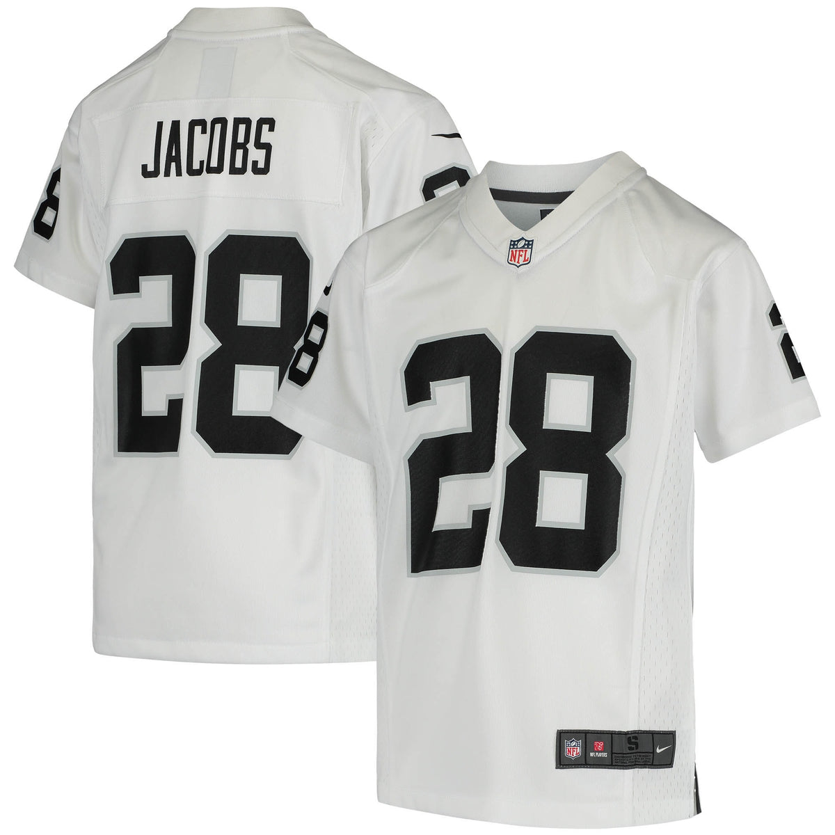 Josh Jacobs Las Vegas Raiders Nike Youth Game Jersey   White