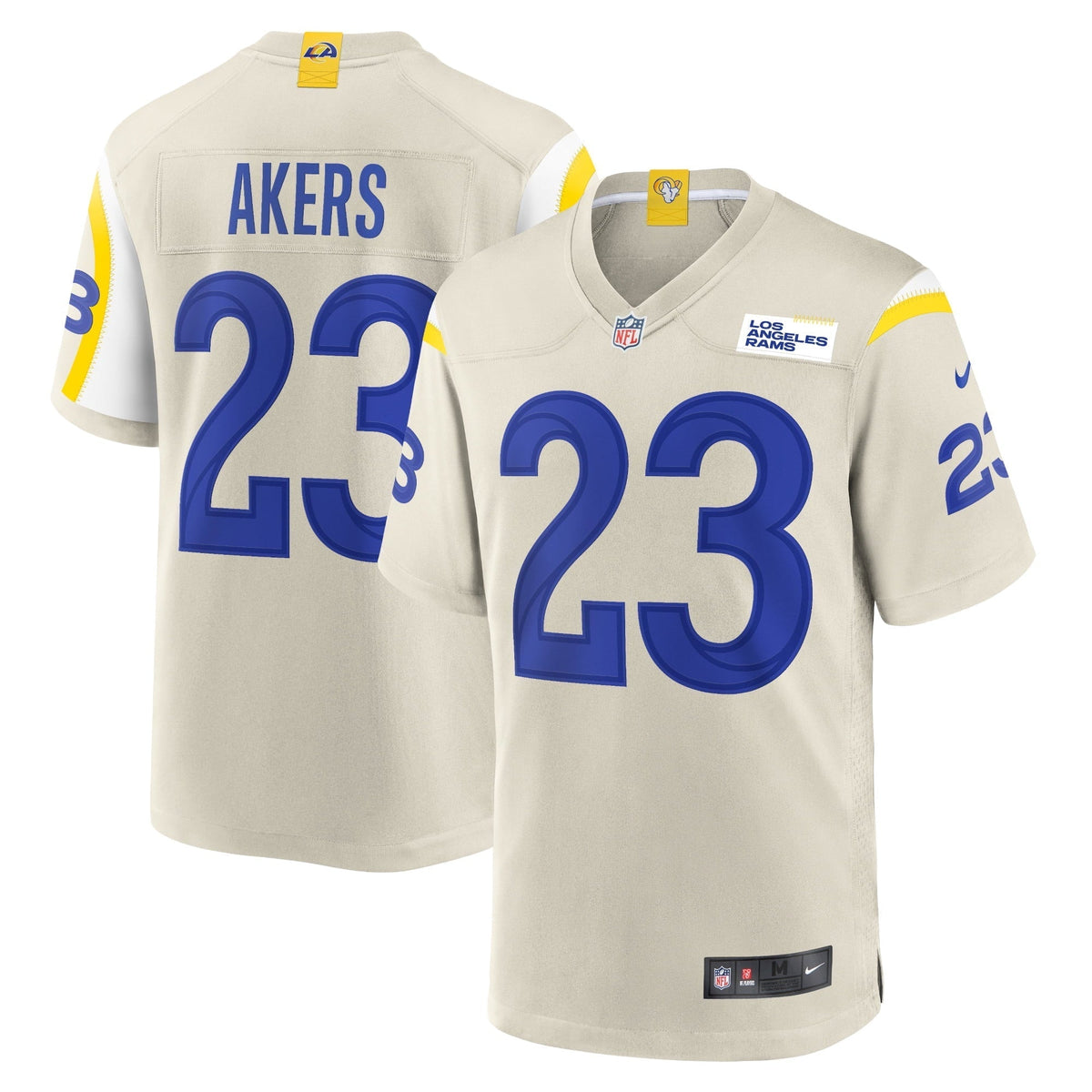 Men s Nike Cam Akers Bone Los Angeles Rams Game Jersey
