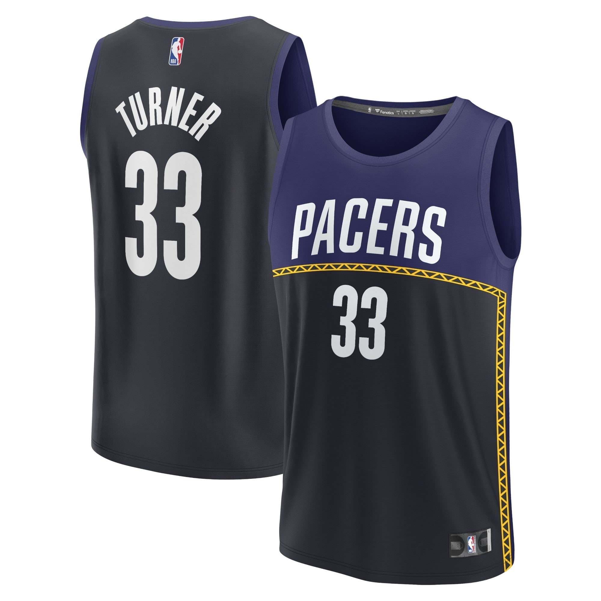 Men's Fanatics Branded Myles Turner Blue Indiana Pacers 2022/23 Fastbreak Jersey - City Edition