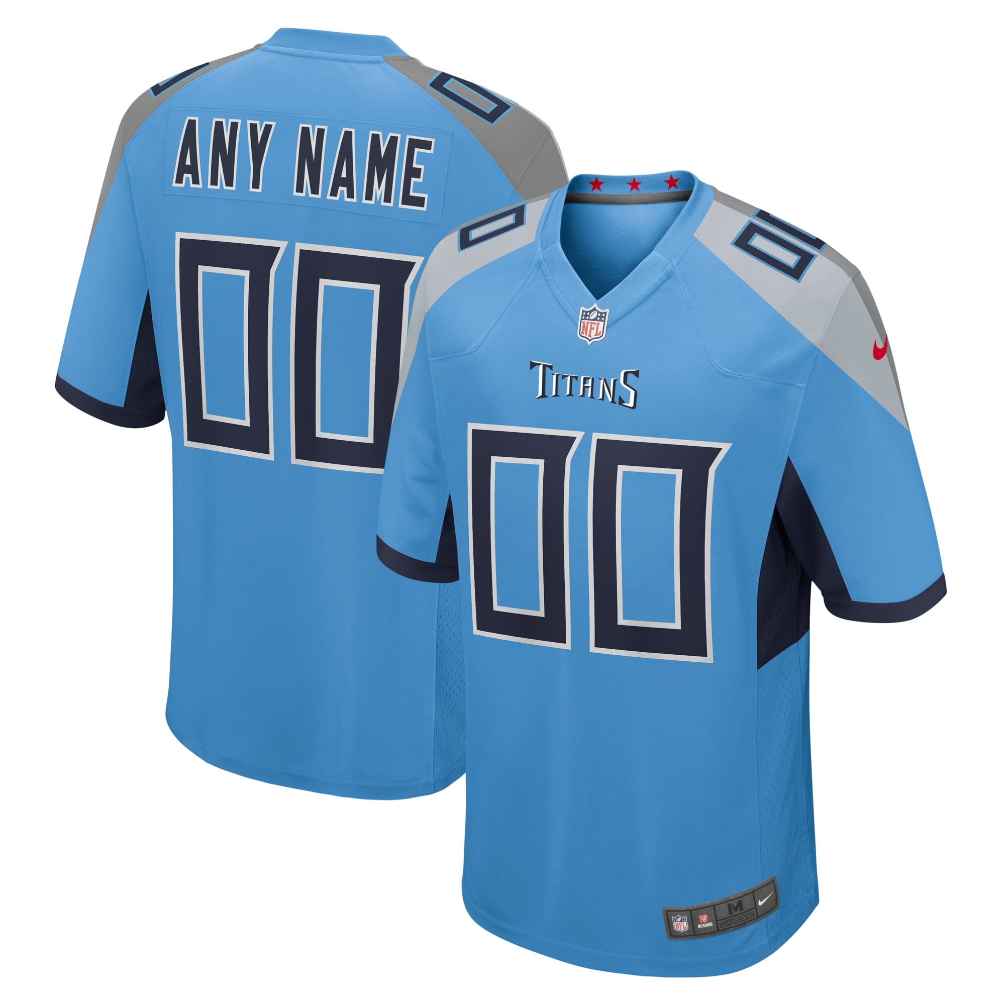 Tennessee Titans Nike Alternate Custom Game Jersey   Light Blue