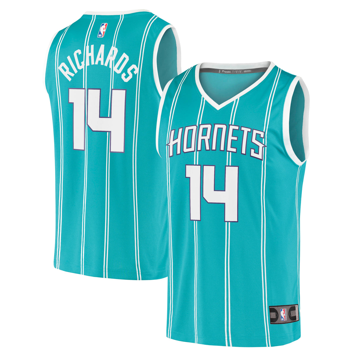 Nick Richards Charlotte Hornets Fanatics Branded 2020/21 Fast Break Replica Jersey - Icon Edition - Teal