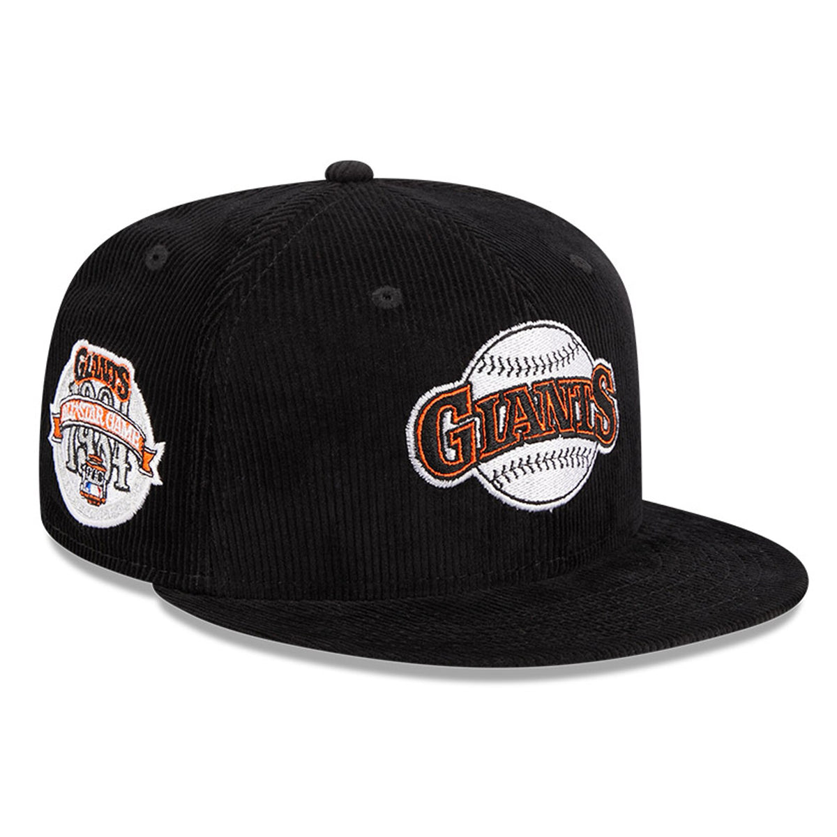 San Francisco Giants New Era Throwback Corduroy 59FIFTY Fitted Hat - Black