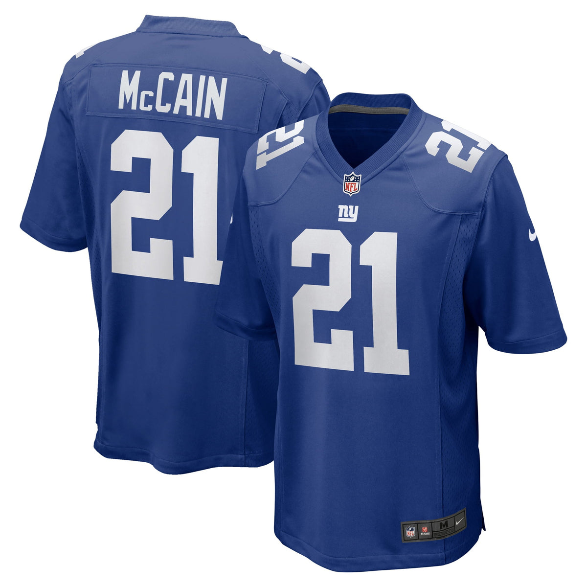 Men s Nike Bobby McCain Royal New York Giants Game Player Jersey