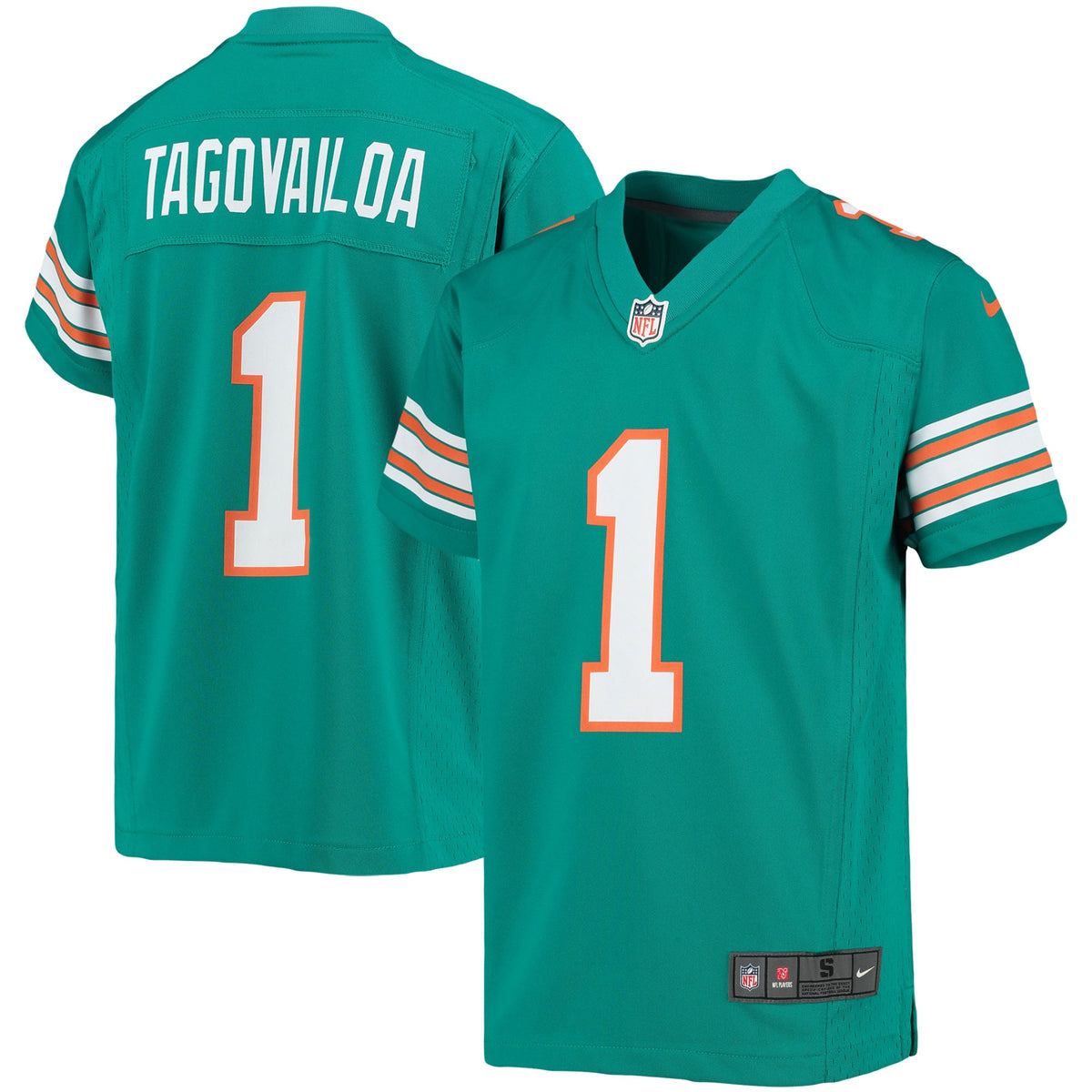 Tua Tagovailoa Miami Dolphins Nike Youth Game Jersey   Aqua