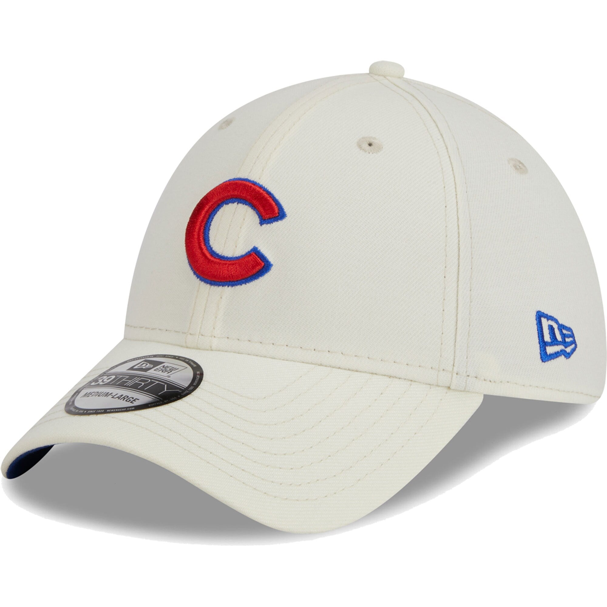 Chicago Cubs New Era Chrome Team Classic 39THIRTY Flex Hat - Cream