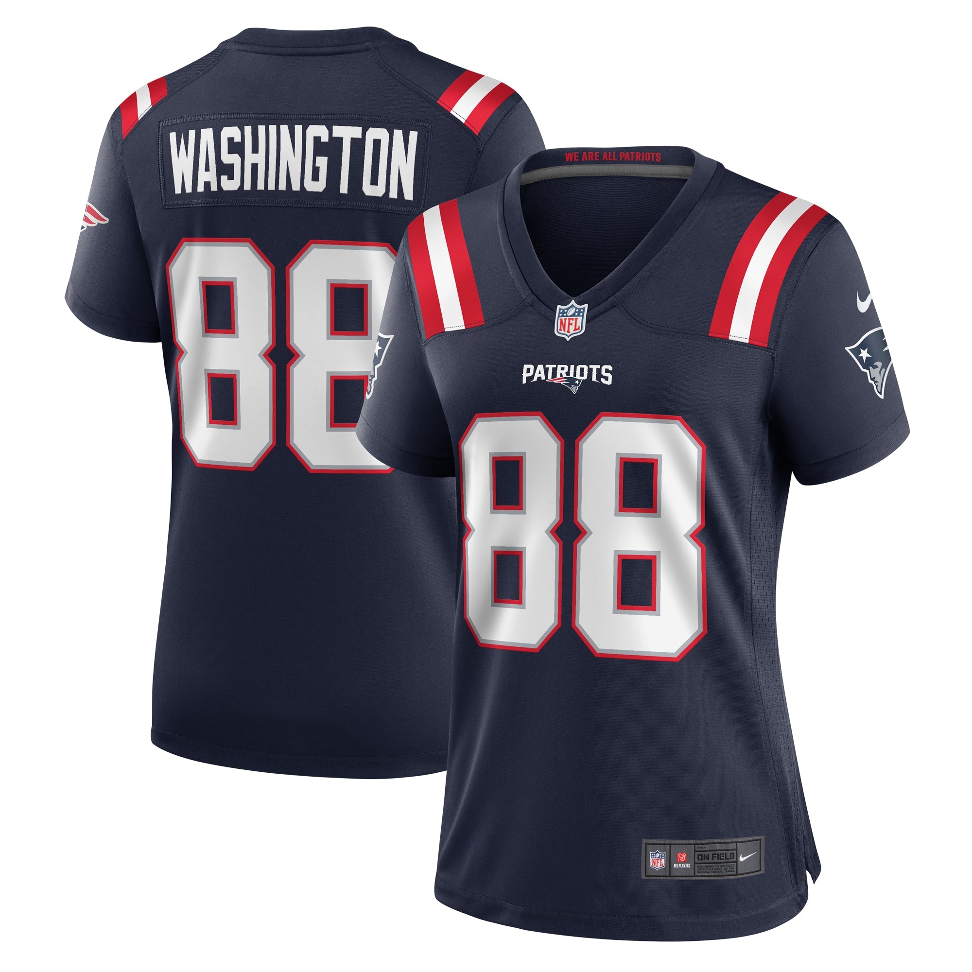 Scotty Washington New England Patriots Nike Women s Home Game Player Jersey   Navy