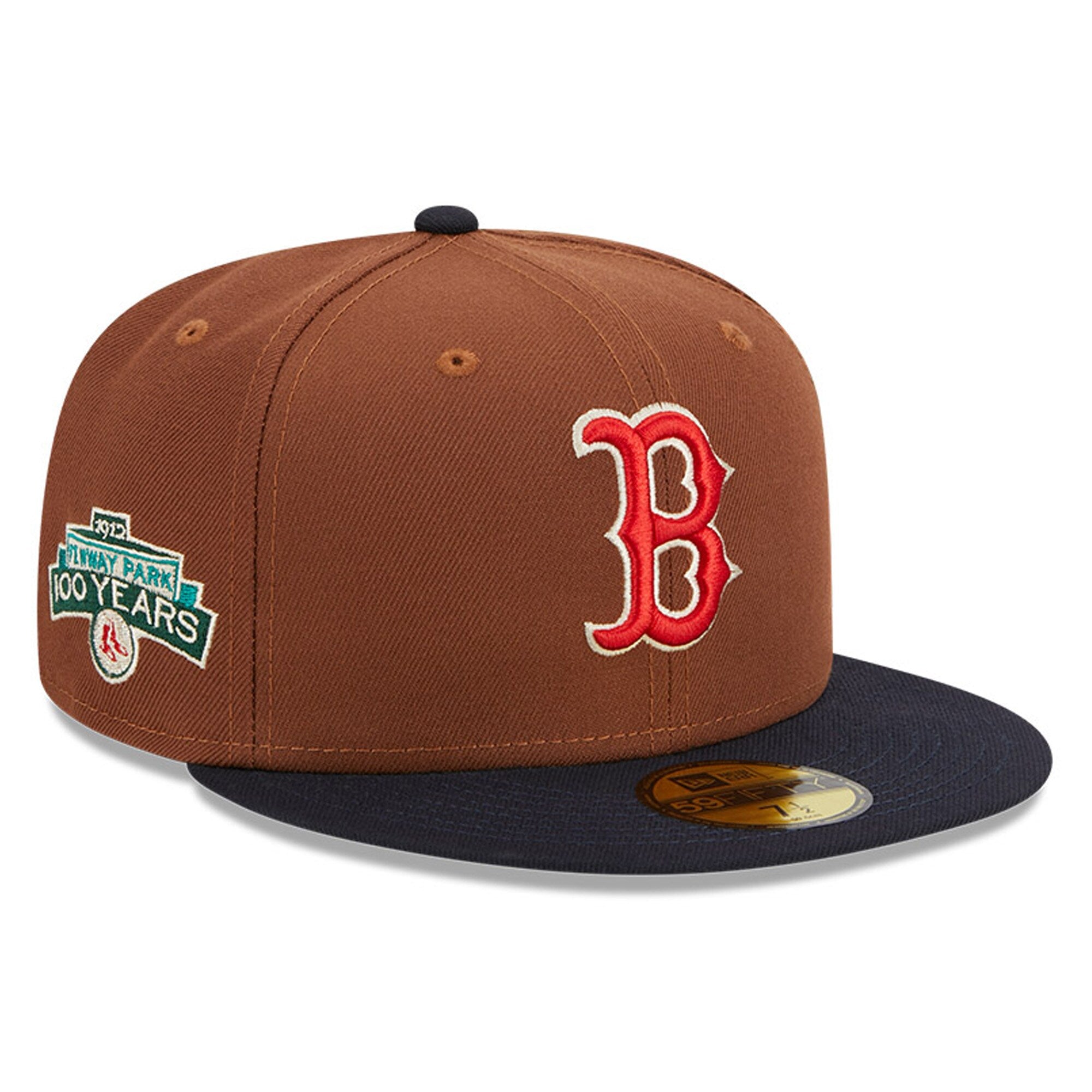 Boston Red Sox New Era Harvest Fenway Park 100 Years 59FIFTY Fitted Hat - Brown