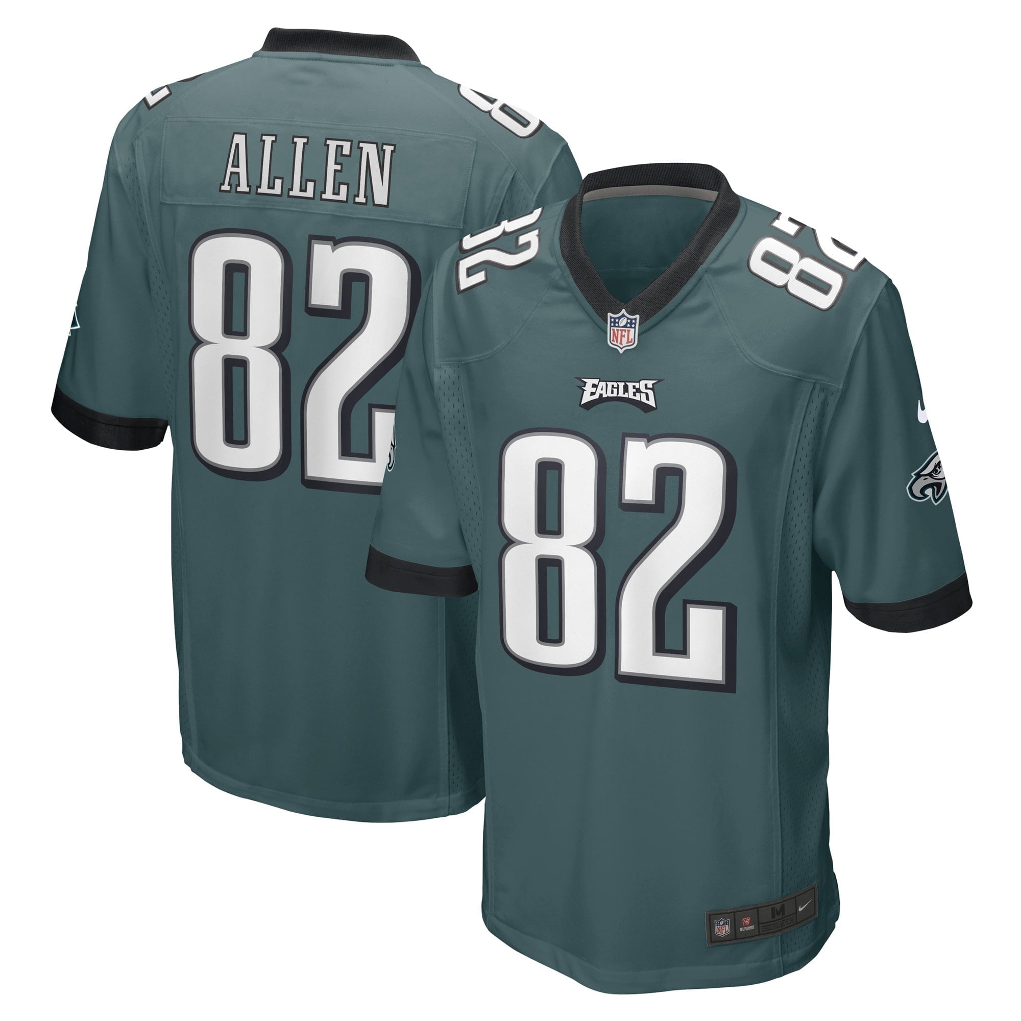 Men s Nike Devon Allen Midnight Green Philadelphia Eagles Game Player Jersey