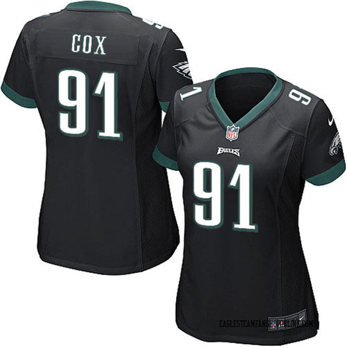Women s Philadelphia Eagles Fletcher Cox Game Jersey   Black