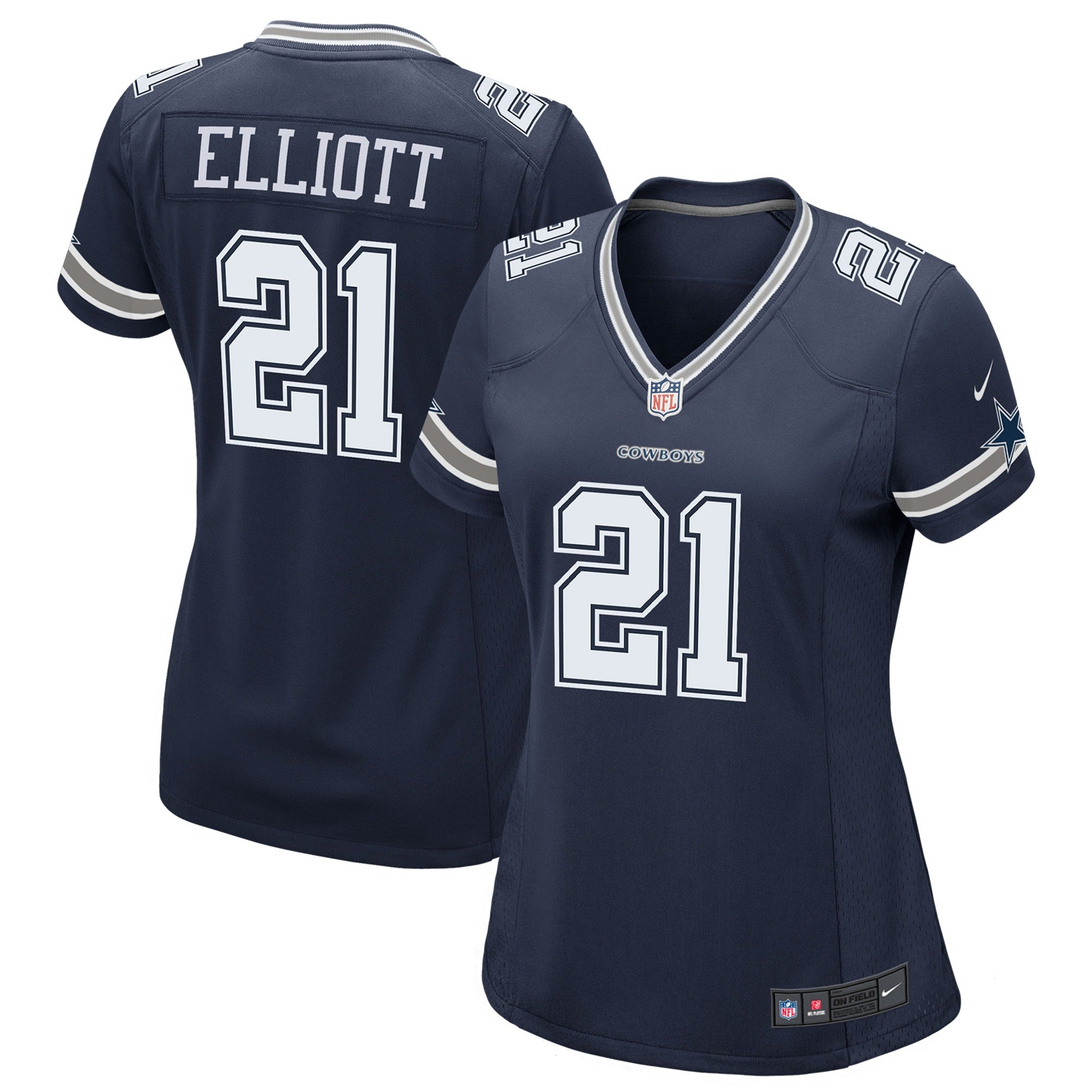 Ezekiel Elliott Dallas Cowboys Nike Women s Game Team Jersey   Navy