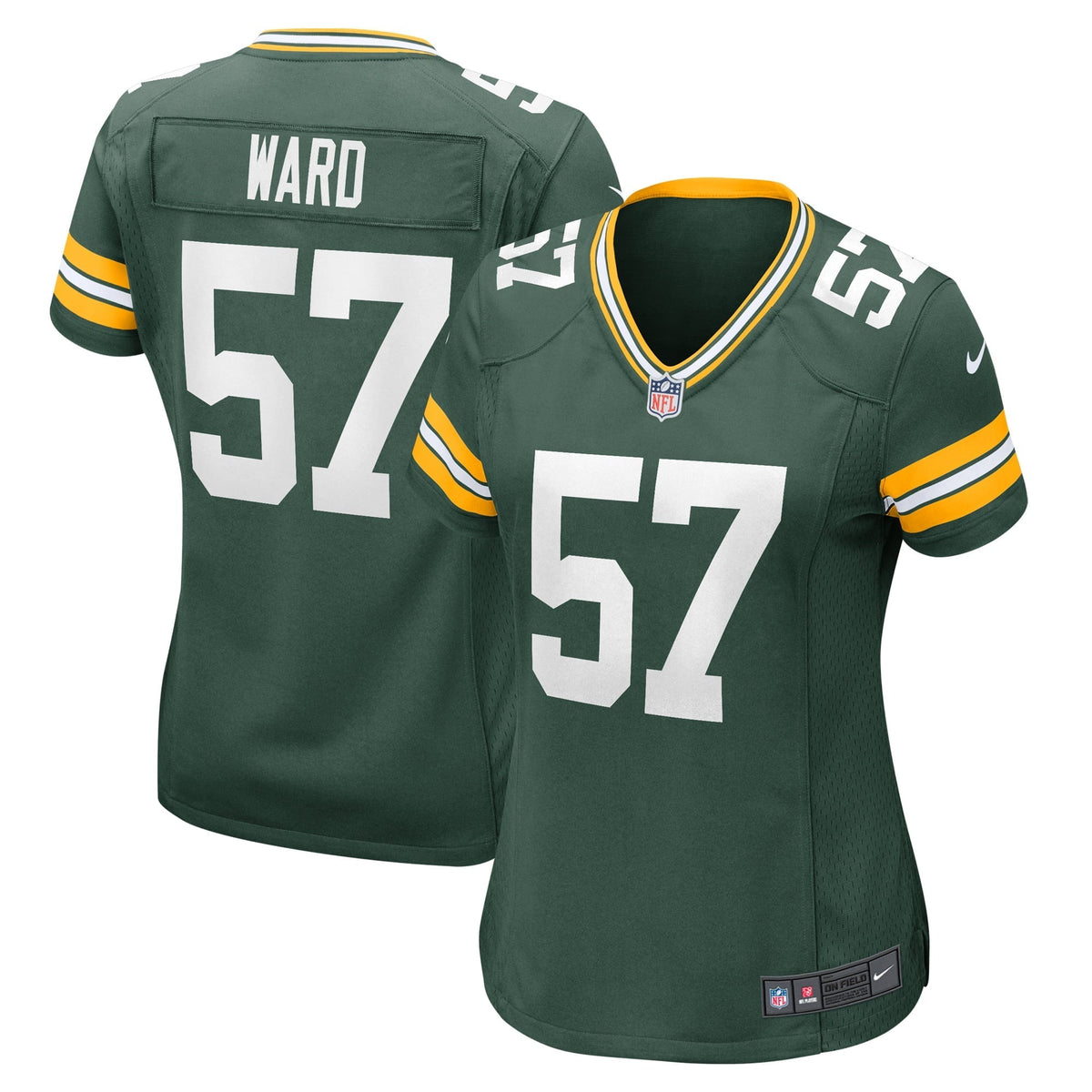Women s Nike Tim Ward Green Green Bay Packers Home Game Player Jersey
