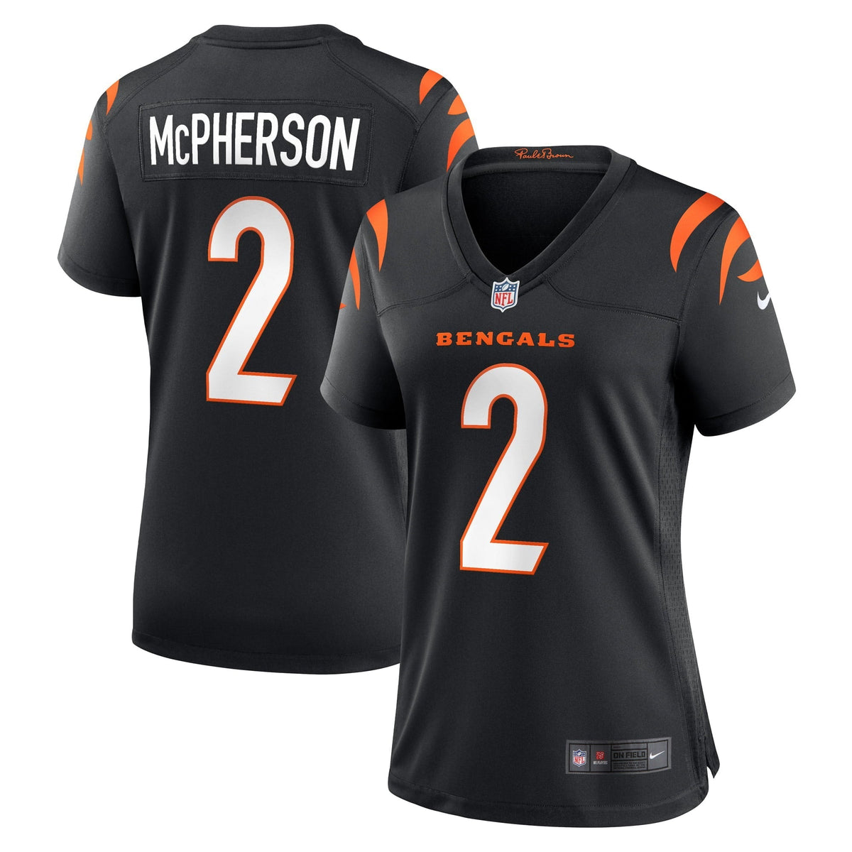 Women s Nike Evan McPherson Black Cincinnati Bengals Game Jersey