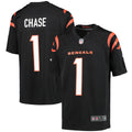 Ja Marr Chase Cincinnati Bengals Nike Youth Game Jersey   Black