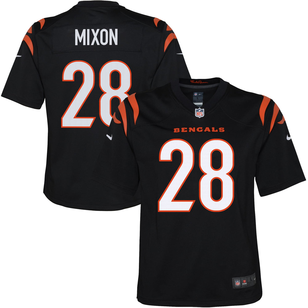 Joe Mixon Cincinnati Bengals Nike Youth Game Jersey   Black