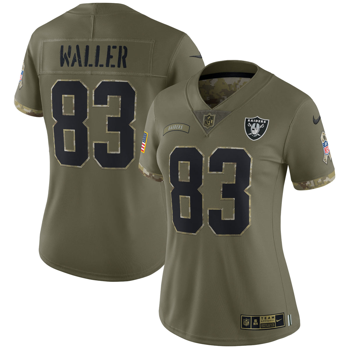 Darren Waller Las Vegas Raiders Nike Women s 2022 Salute To Service Limited Jersey   Olive