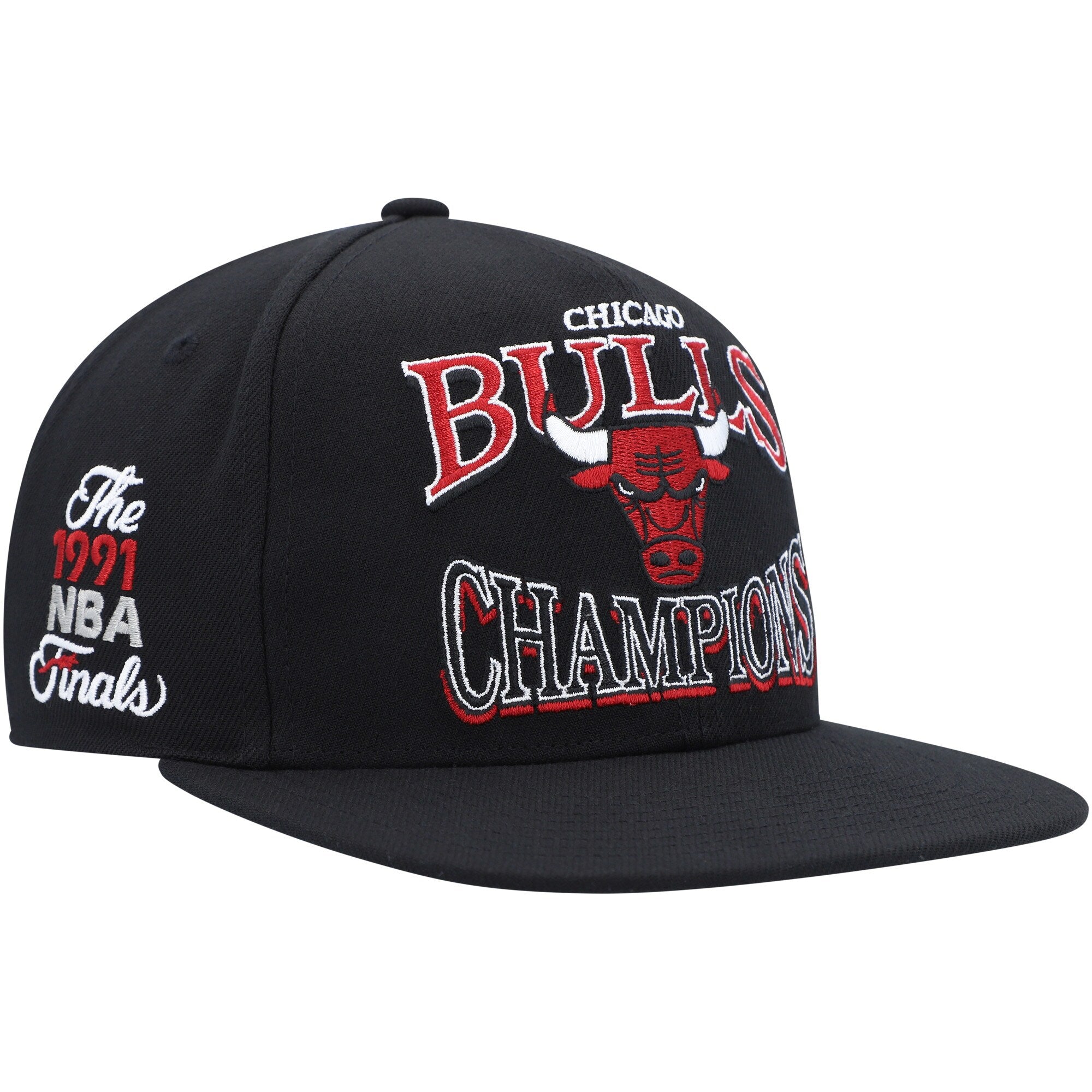 Chicago Bulls Mitchell & Ness Hardwood Classics SOUL Champions Era Diamond Snapback Hat - Black