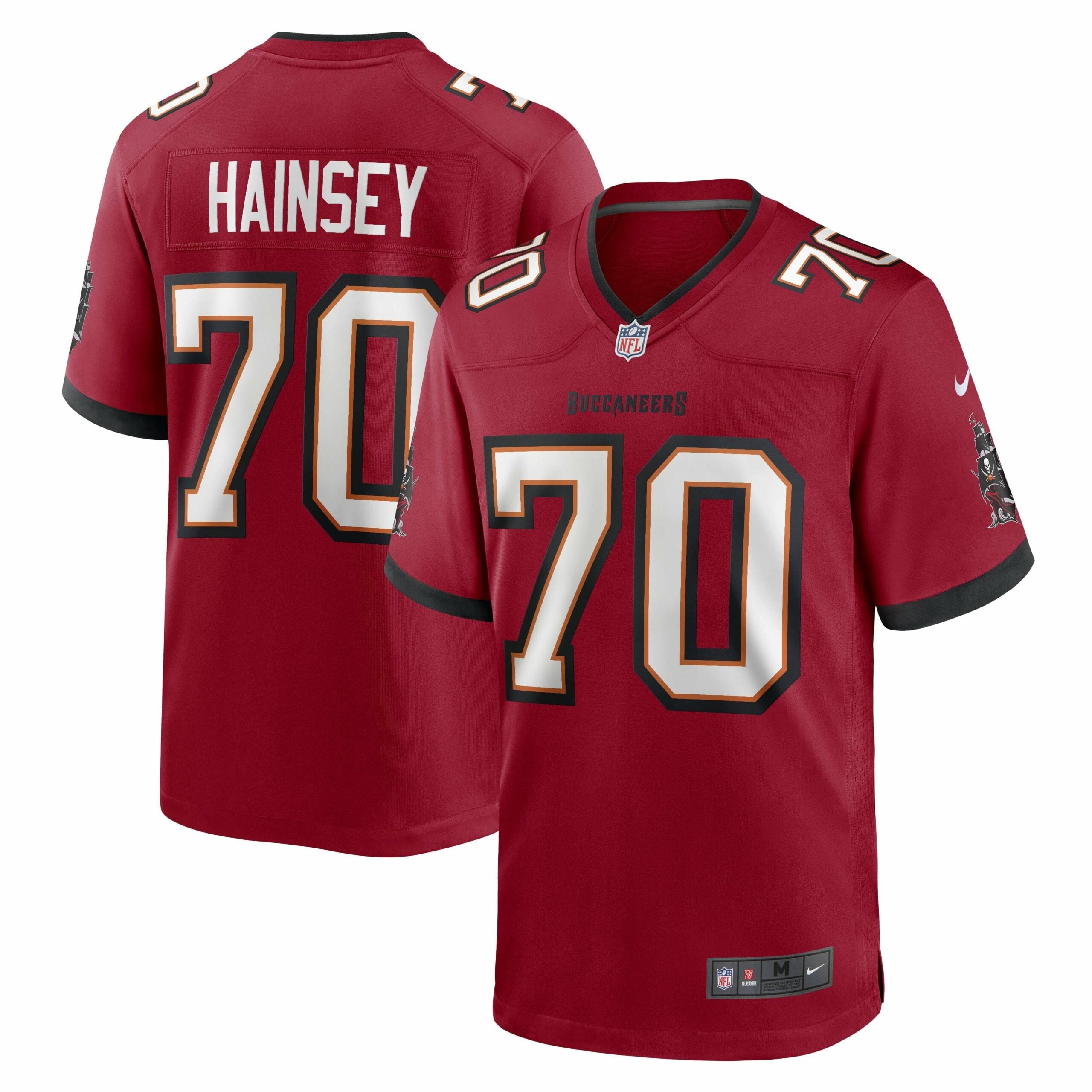 Men s Nike Robert Hainsey Red Tampa Bay Buccaneers Game Jersey