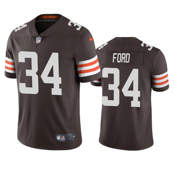 Men s Cleveland Browns Jerome Ford Brown Vapor Stitched Game Jerseys