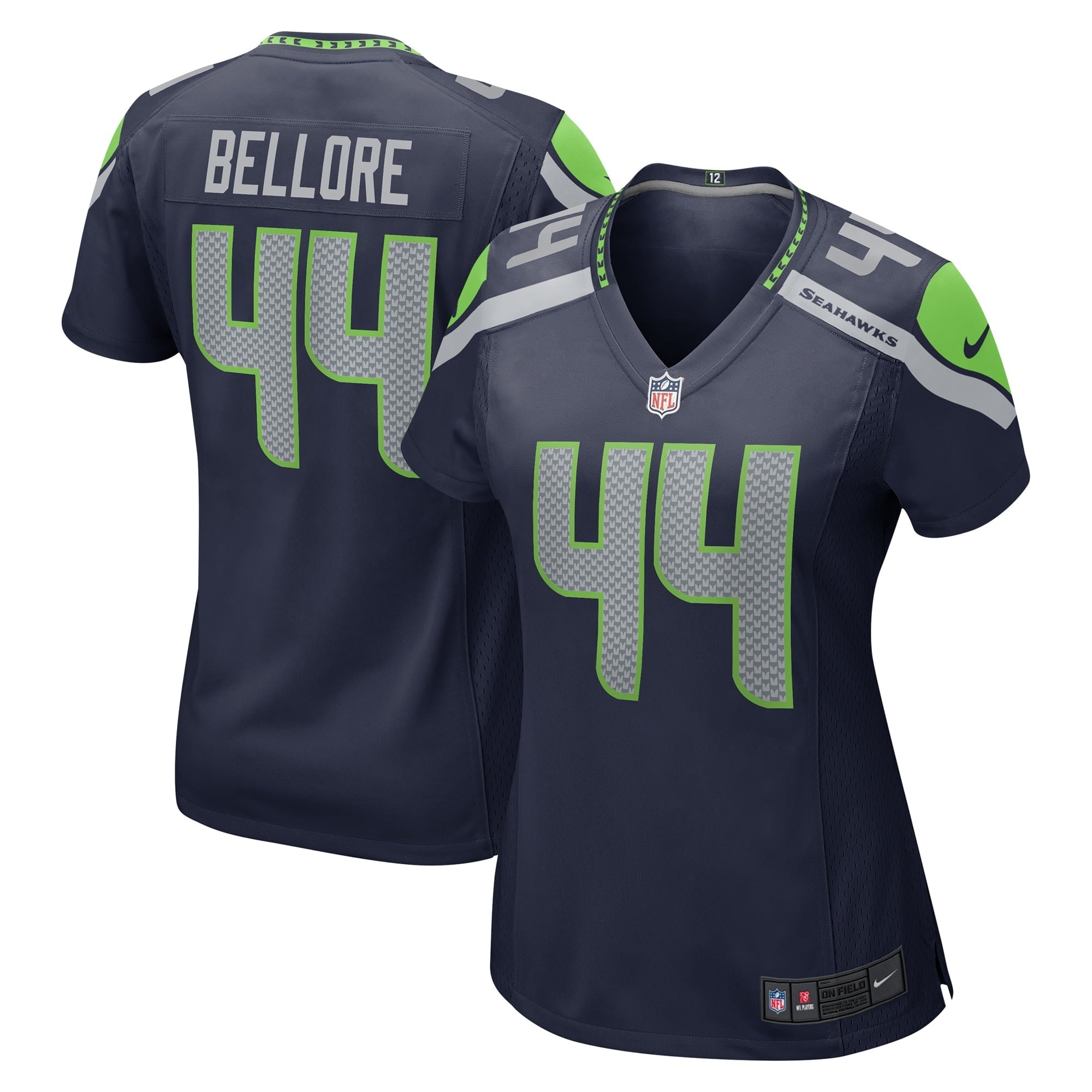 Women s Nike Nick Bellore College Navy Seattle Seahawks Game Jersey