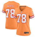 Tristan Wirfs Tampa Bay Buccaneers Nike Women s Throwback Game Jersey   Orange