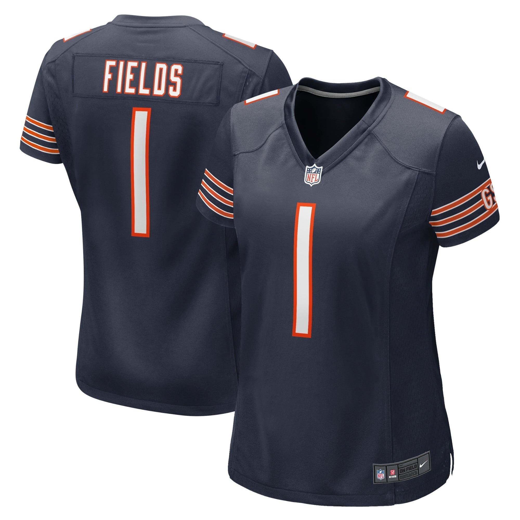 Women s Nike Justin Fields Navy Chicago Bears Player Game Jersey