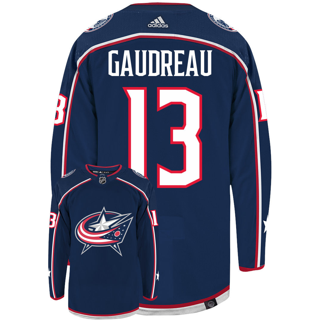 Johnny Gaudreau Columbus Blue Jackets Adidas Primegreen Authentic NHL Hockey Jersey