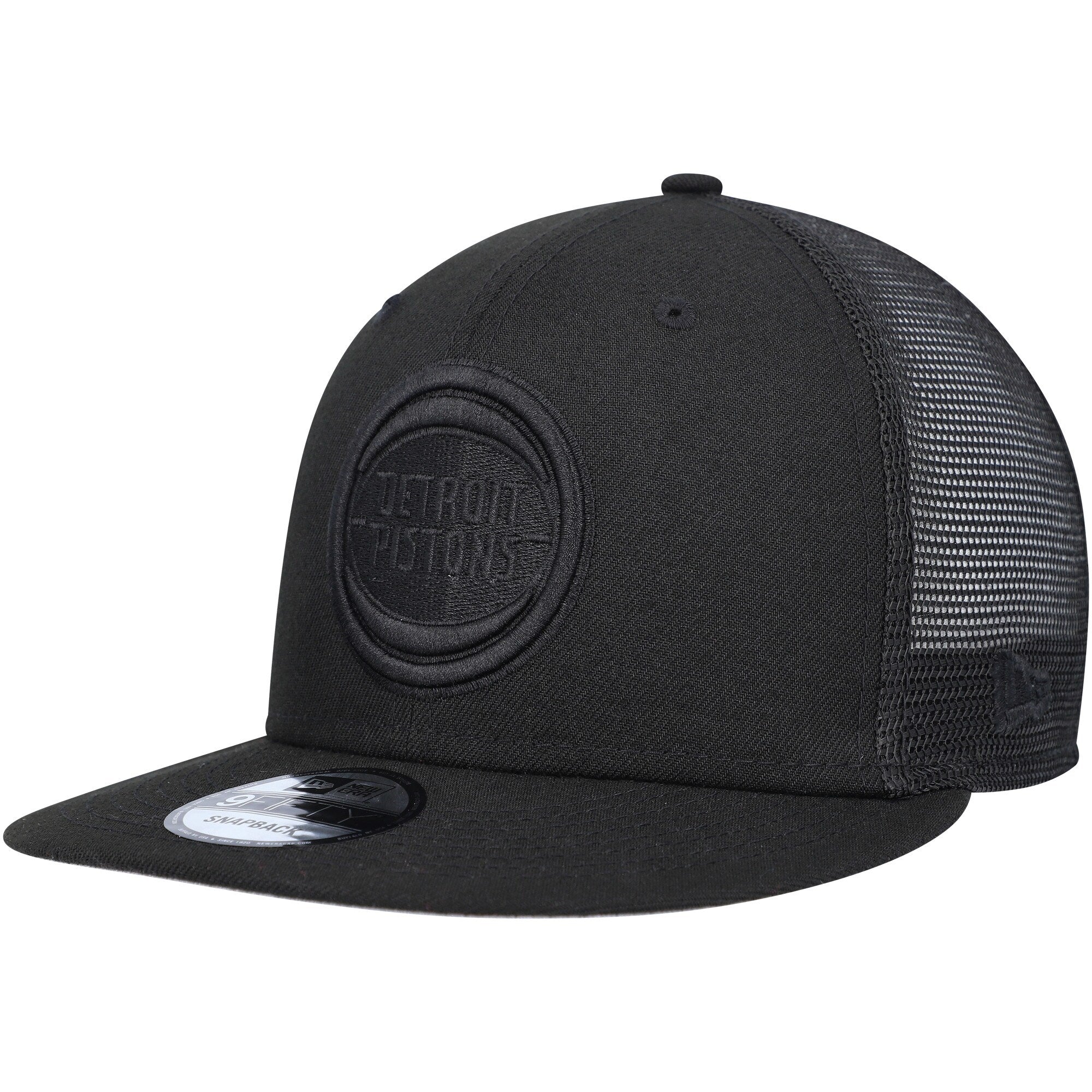 Detroit Pistons New Era Classic 9FIFTY Trucker Snapback Hat - Black