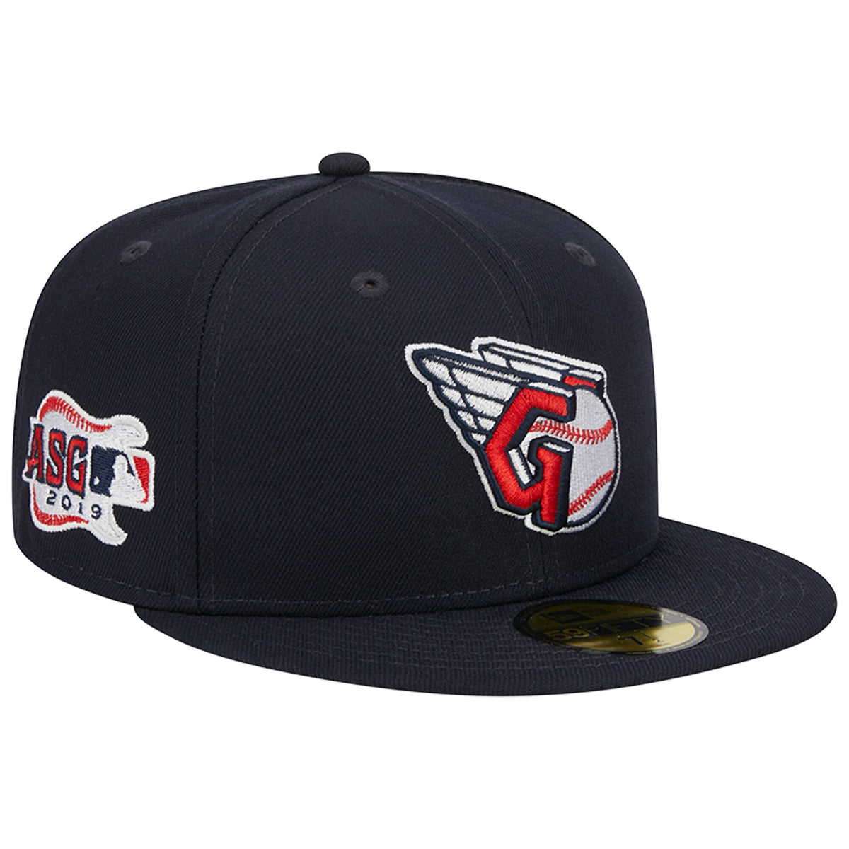 Cleveland Guardians New Era Primary Logo 2019 MLB All-Star Game Team Color 59FIFTY Fitted Hat - Navy