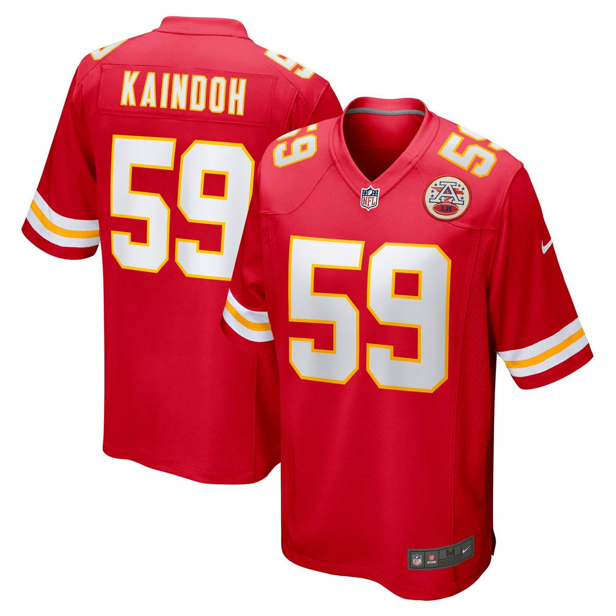 Men s Nike Joshua Kaindoh Red Kansas City Chiefs Game Jersey