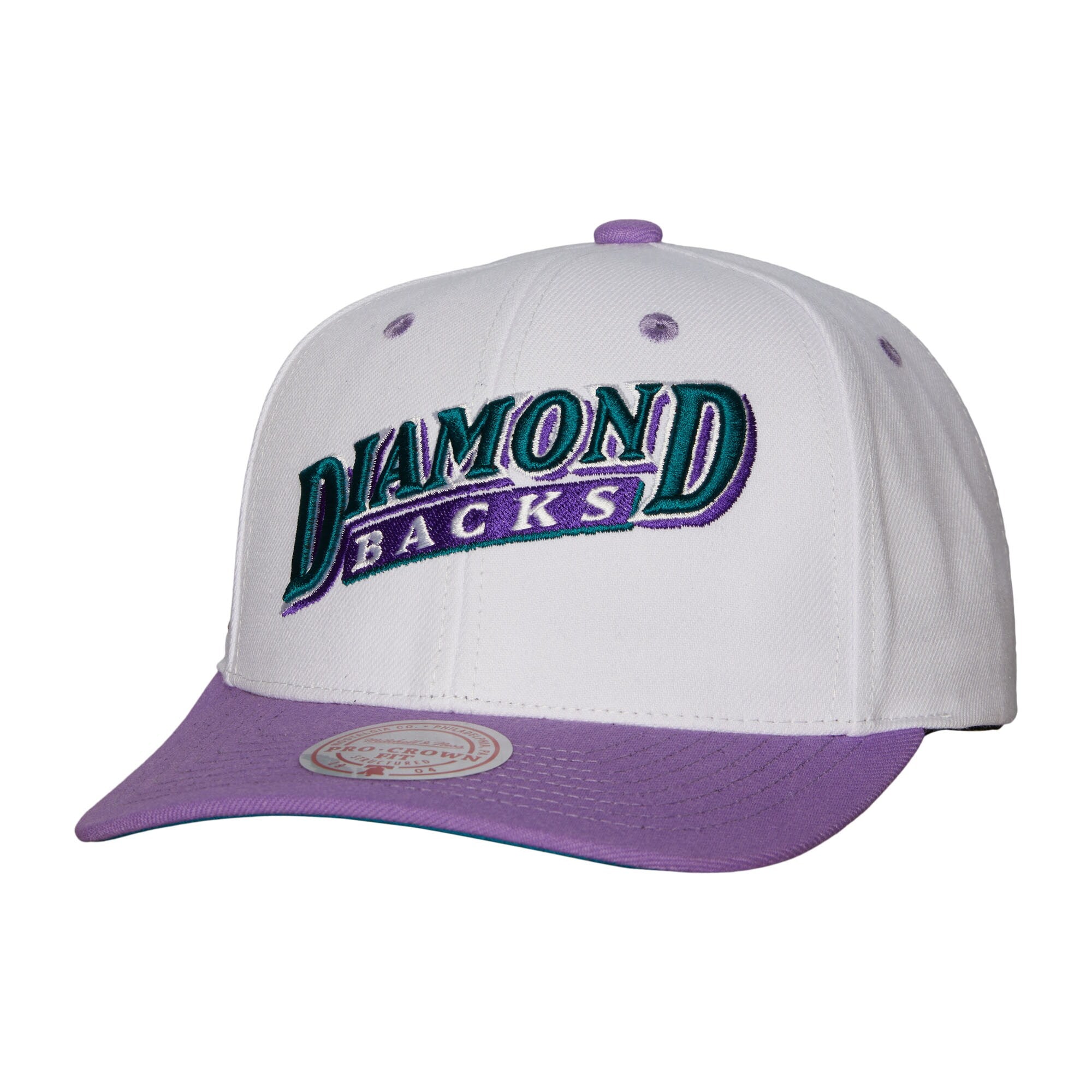 Arizona Diamondbacks Mitchell & Ness Cooperstown Collection Pro Crown Snapback Hat - White