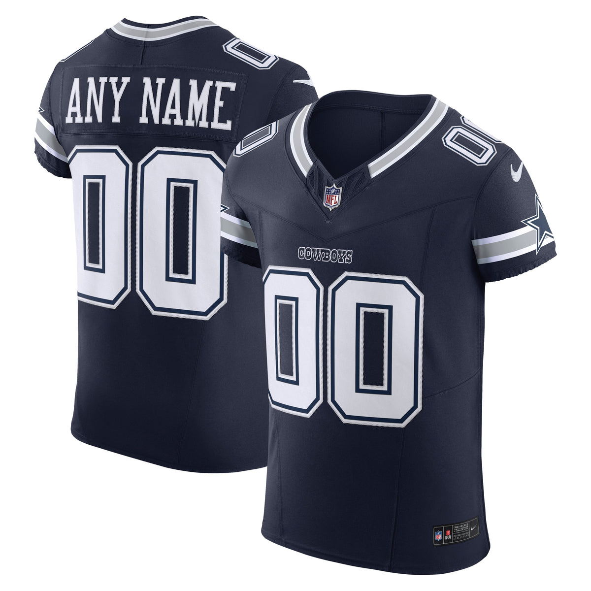 Dallas Cowboys Nike Vapor F.U.S.E. Elite Custom Jersey   Navy