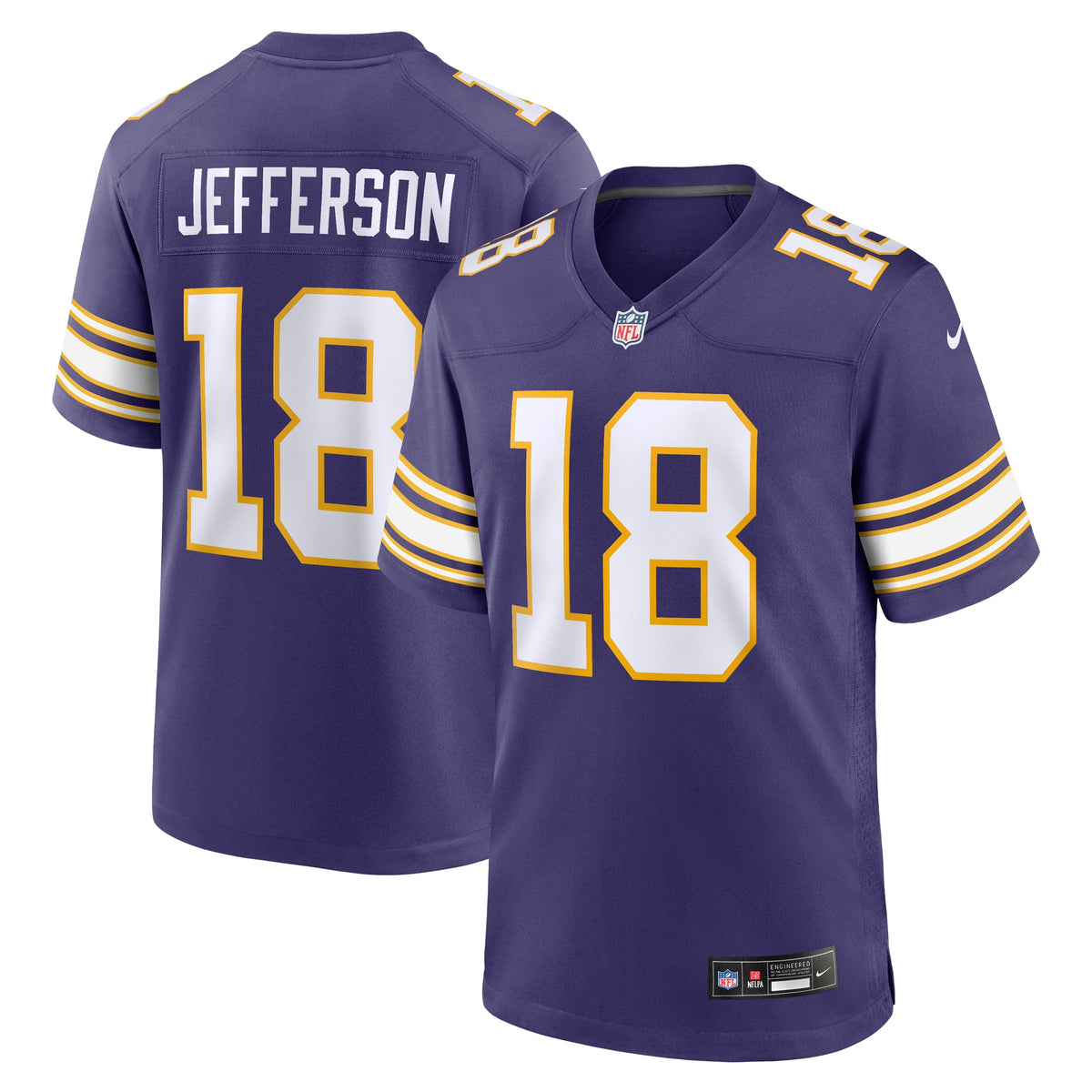 Justin Jefferson Minnesota Vikings Nike Classic Player Game Jersey   Purple